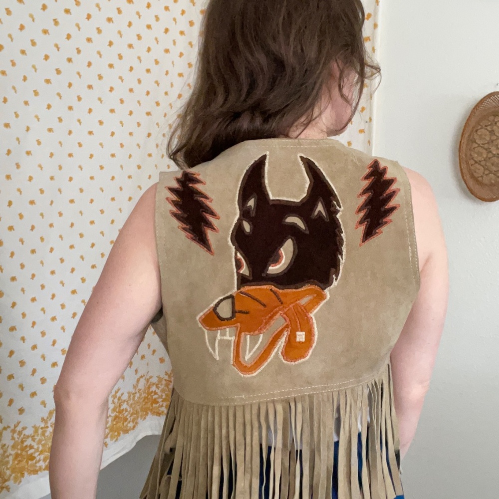 70s Fringe Western Upcycled Dire Wolf Piece – One of a Kind Grateful Dead - Picture 10 of 16